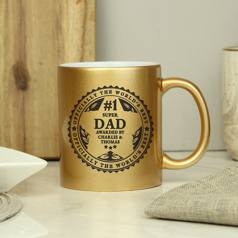 Personalised Worlds Best Gold Mug