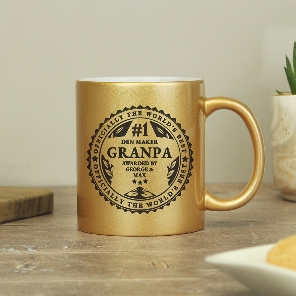 Personalised Worlds Best Gold Mug